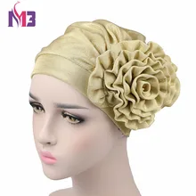 Luxury Women Metallic Flower Beanie Hat Bonnet Chemo Cap Headwear Muslim Scarf Hijab Islamic Turban Luxury Women Metallic Flower Beanie Hat Bonnet Chemo Cap Headwear Muslim Scarf Hijab Islamic Turban