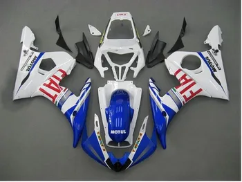 

Freecustom Blue white fairings for Yamaha YZF-R6 03 - 05 YZF R6 03 04 05 YZF 600 R6 2003 2004 2005 fairing set + 7GIFTS