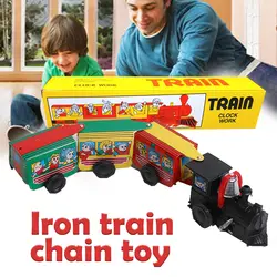Железная цепь игрушечный поезд Железный игрушечный поезд экологический образовательный Модный коллекционный Декор начинающая