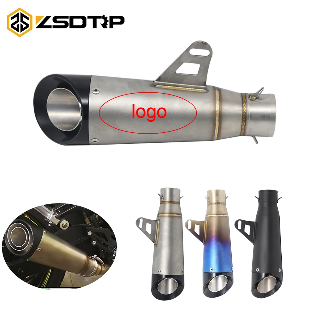 

ZSDTRP Universal Motorcycle SC Exhaust Modify Motocross Exhaust Muffler For Z800 CBR1000 CBT TMAX ATV Dirt Pit Bike