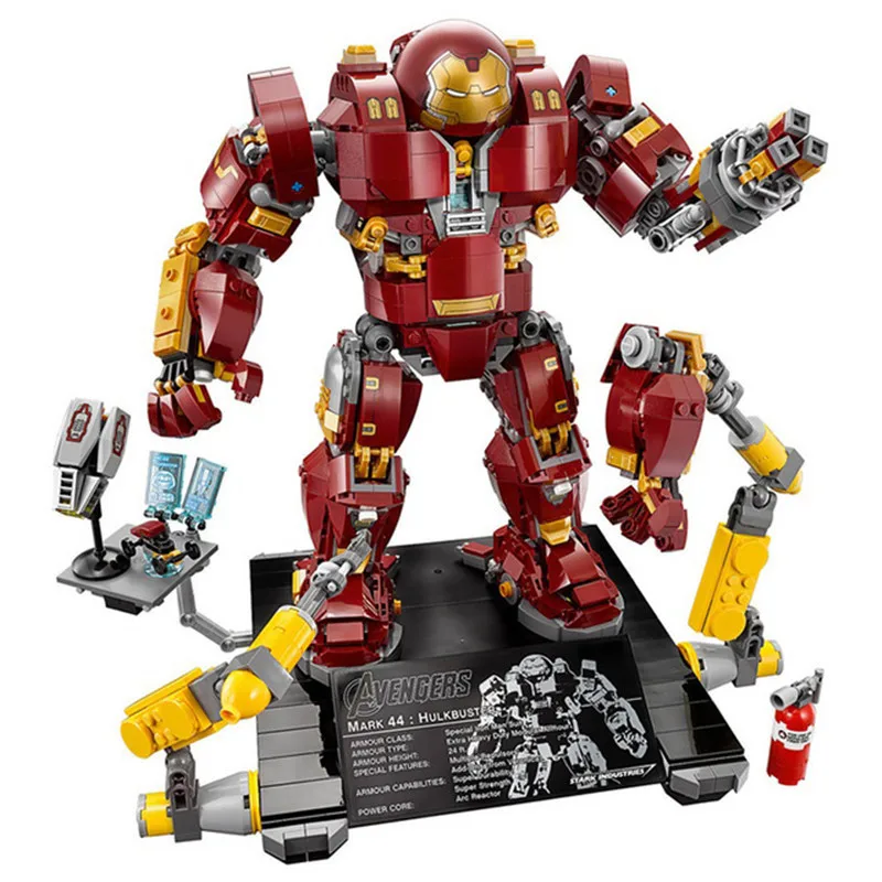 

Iron Man Hulkbuster Set Compatible Legoing 76105 Marvel Super Heroes Avengers Infinity War Model Building Blocks Boy Gifts Toys