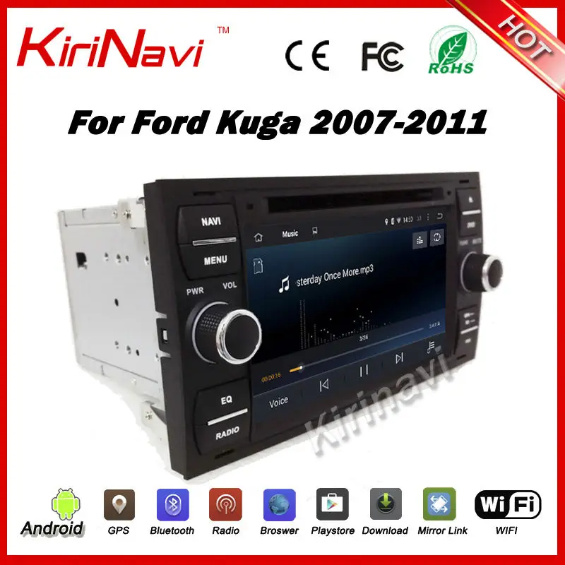 Best KiriNavi Android 7.1 car stereo dvd player for ford kuga car radio 2008 2009 2010 2011 navigation multimedia WIFI 3G Playstore 3