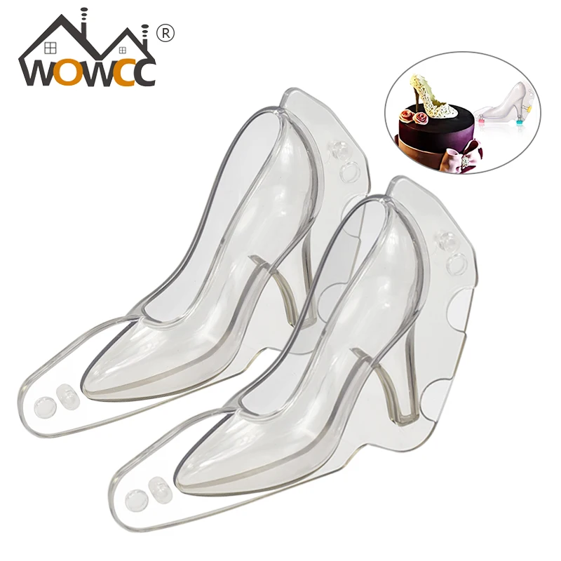 WOWCC 3D шоколадная формочка в виде туфли на высоком каблуке из поликарбоната