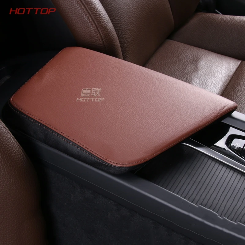 Кожаный подлокотник консоль Подушка-накладка опорная коробка подлокотник Топ матовое покрытие подходит для Volvo XC60 - Название цвета: 18 brown 1pc