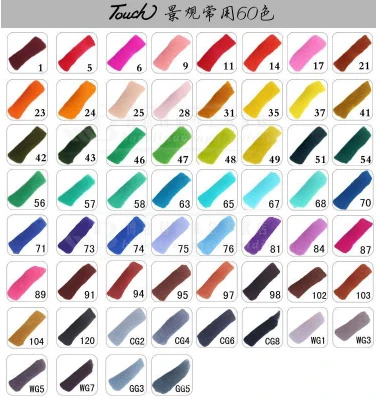 Краска эскизный карандаш маркер ручка двуглавый маляр мейкер ручка мягкий наконечник 168 цветов Художественный набор Топ Профессиональный DP029 - Цвет: landscape 60