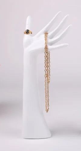 

1pcs white resin Hand mannequins Women watch Jewelry nails Fingers model famale clothing accessories window Display