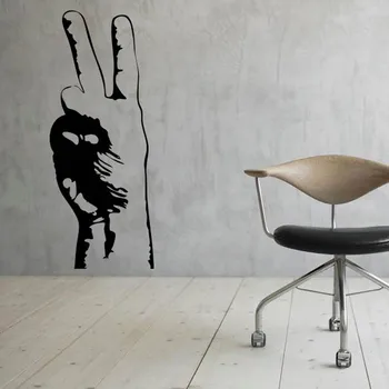 

Peace Hand Sign Wall Decals Removable Vinyl Art Wall Stickers Home Decor For Living Room Decorative Murals Decal
