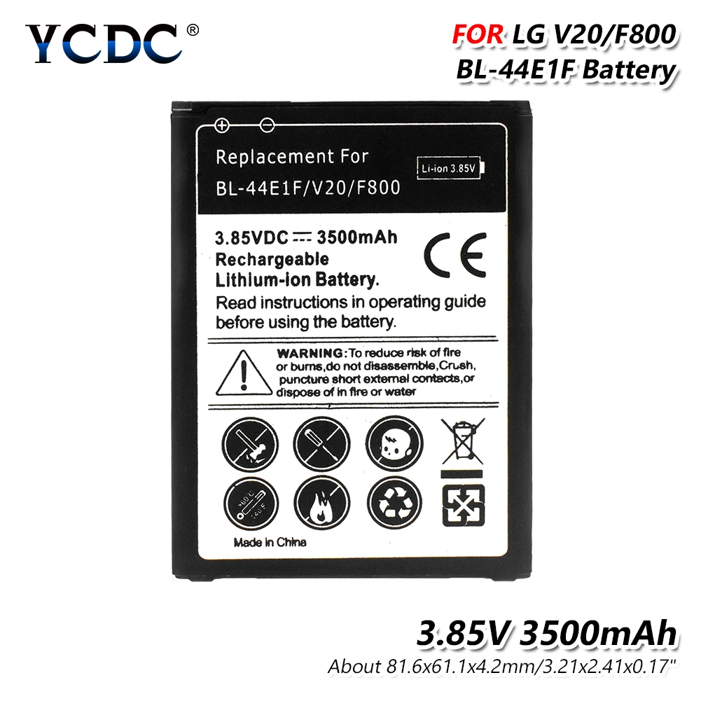 3 85 В 3500 мА · ч аккумулятор для телефона LG V20 H918 F800 US996 LS997 VS995 BL 44E1F литиевая батарея