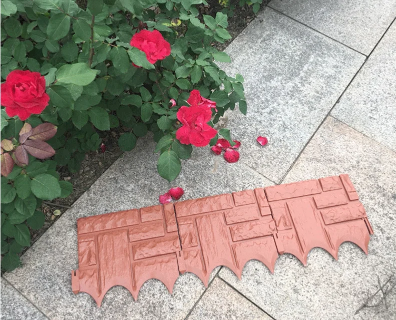 22X24CM миниатюрный искусственный кирпич пластиковый забор DIY цветочный сад патио