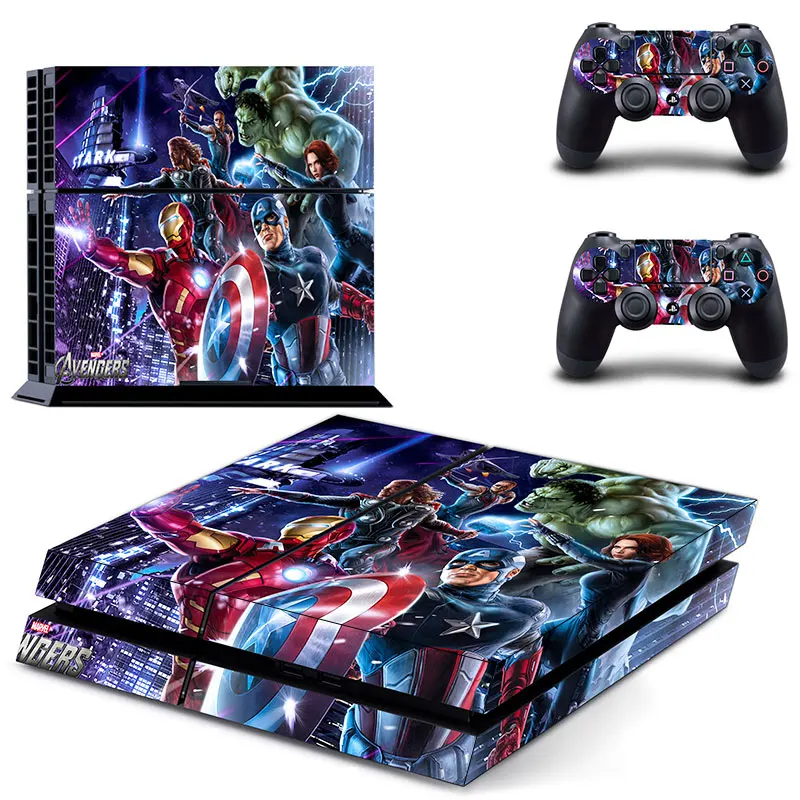 Marvel Мстители PS4 Кожа Наклейка для sony playstation 4 консоли и 2 контроллеров PS4 Кожа Наклейка Винил