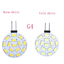 10 шт. 15 Светодиодный G4 SMD 5730 светодиодный светильник 3 Вт Светодиодный светильник G4 5730 круглая лампа белый/теплый белый 1H