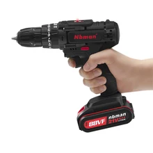 21v Max Lithium-Ion Battery 35N.m 2-Speed Electric Cordless Drill Mini Drill Screwdriver Wireless Power Driver with LED light fivepears 10 8 volt dc lithium ion battery 10mm 2 speed electric cordless drill mini screwdriver wireless power driver