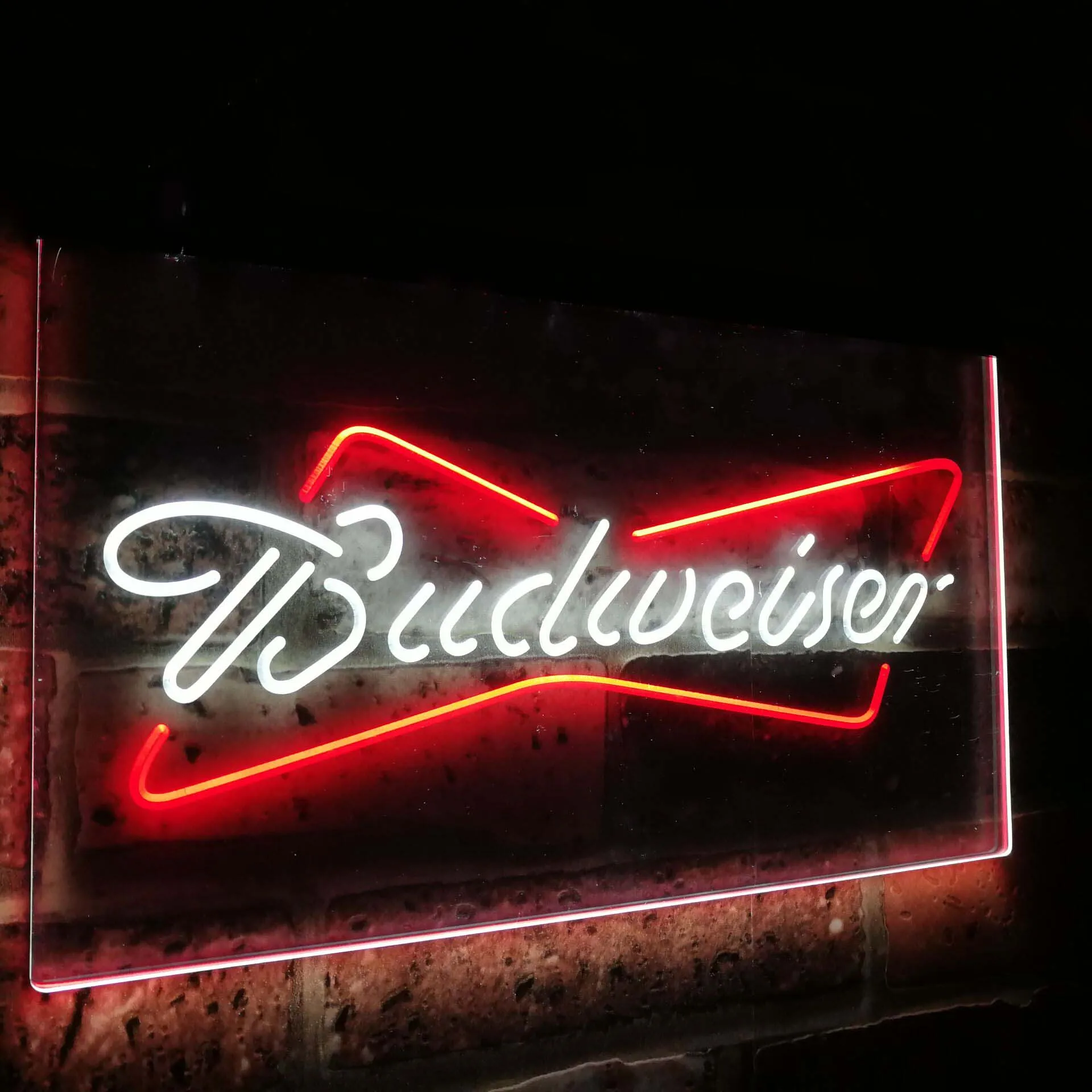 Budweiser классический пивной бар украшение подарок двойной цвет Led неоновая вывеска
