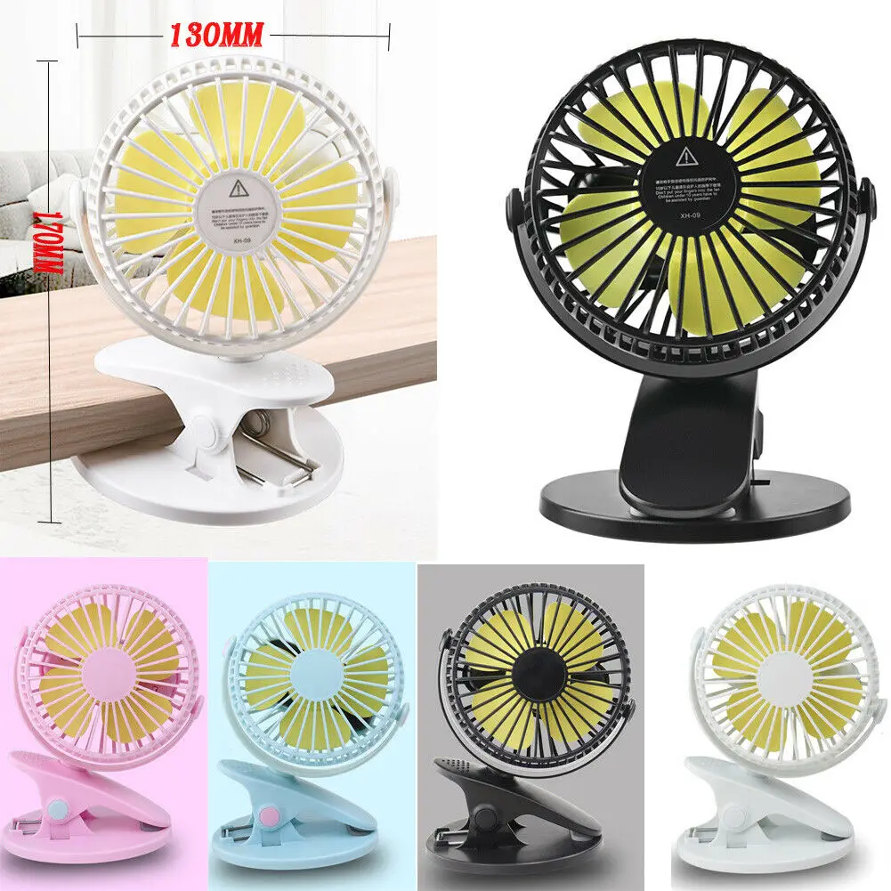 

Home Office Portable Decorative Fans Rechargeable Battery Operated Clip on Mini Desk Cooling Fan Table Stroller Fan With Clips