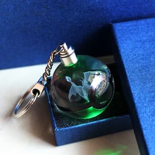 Горячая игра Чаризард мяч 3D лазерный брелок Кристалл светодиодный Покемон мяч фигурки монстр