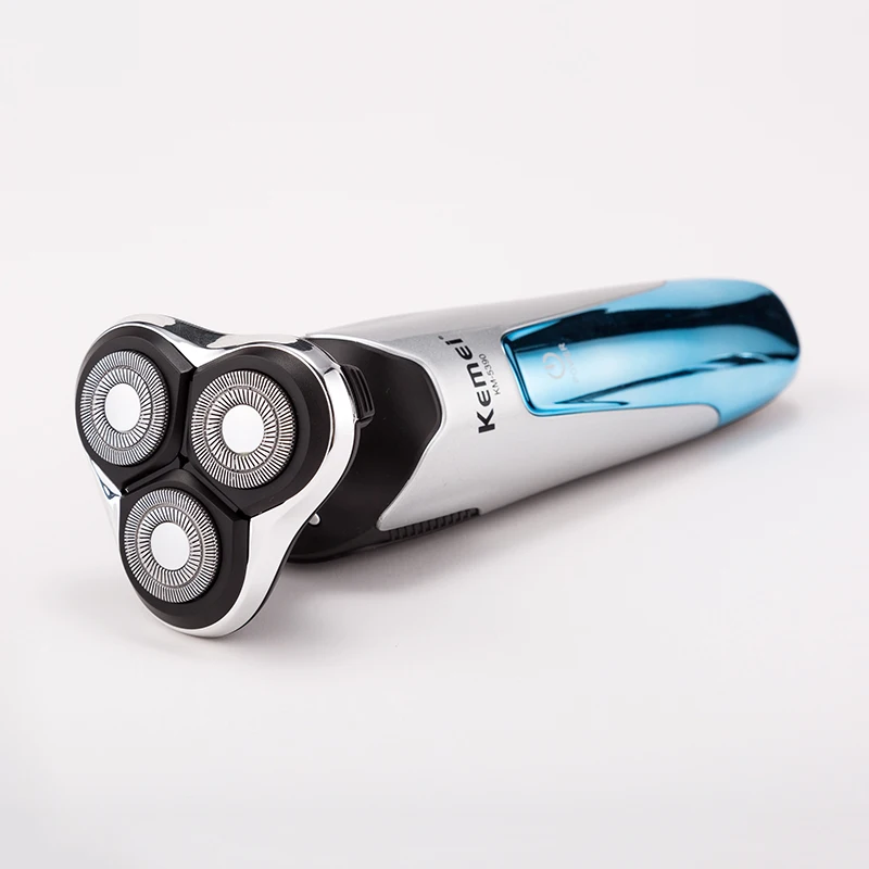 Kemei 3D электробритва перезаряжаемая электрическая бритва плавающая Бритва для бороды Мужская бритвенная машина триммер для носа Водонепроницаемый уход за лицом