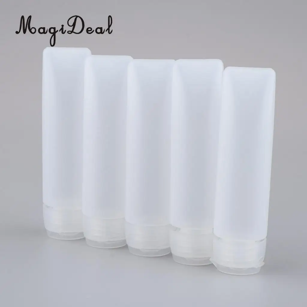 Kesoto 10x Empty Refillable Bottles Squeeze Tubes for Travel Lotions Wash Shampoo,5x30g, 5x50g