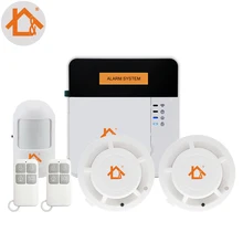 Проводной приложение SMS беспроводной пожарной сигнализации GSM сигнализация с датчик двери Сигнализация