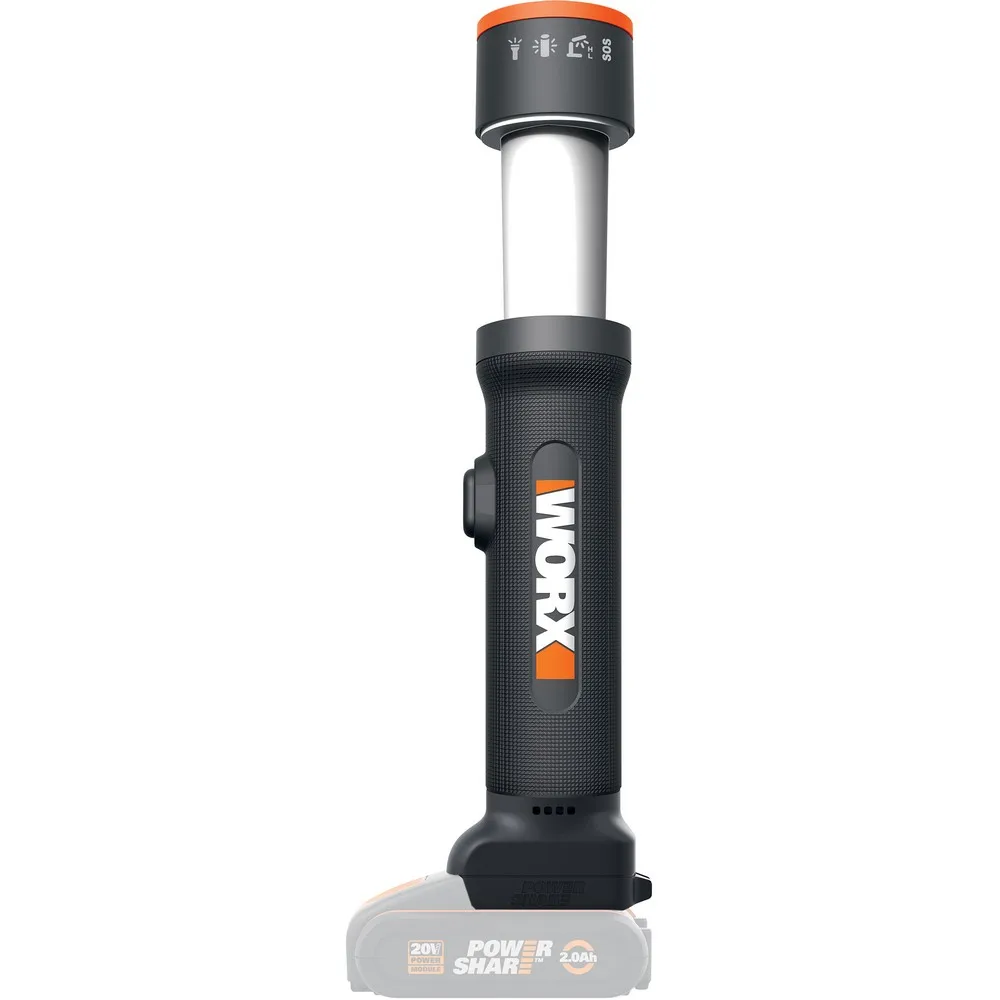 Фонарь аккумуляторный WORX WX027.9, 20В, без АКБ и ЗУ