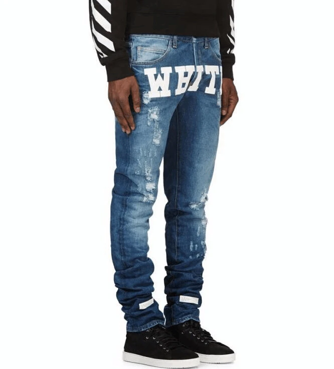 off white ripped jeans mens