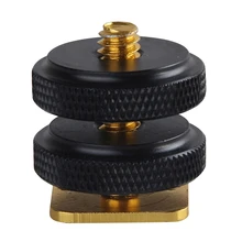 6 יחידות Pro 1/4 “-20 חצובה בורג פלאש נעליים חמות הר מתאם לחצובה לצילום סטודיו אבזר