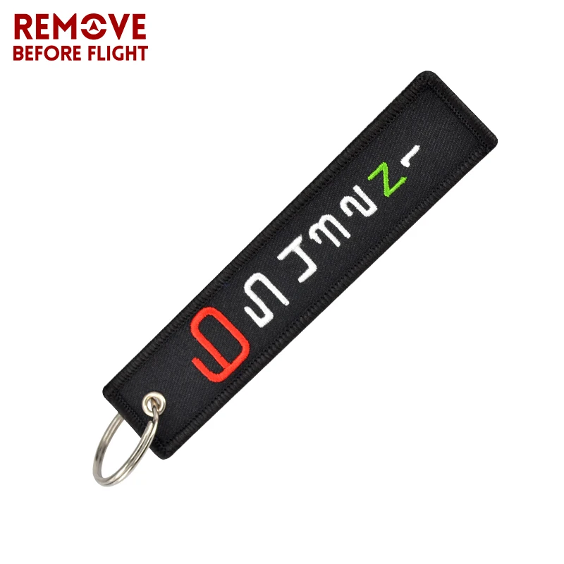 

New arrival 100PCS Launch Keychain Funny Souvenir Jewelry Bijoux Creative Gifts Embroidery Tag for Motorcycles and Car Key Ring