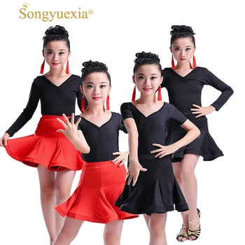 

New Pattern Lading Dance Skirt Children Lading Dance dress Girl Dance Short Sleeve latin dance skirt woman