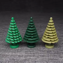 Рождественская елка зеленые растения Строительные блоки мини-деревья растения DIY блоки кирпичи игрушки для детей