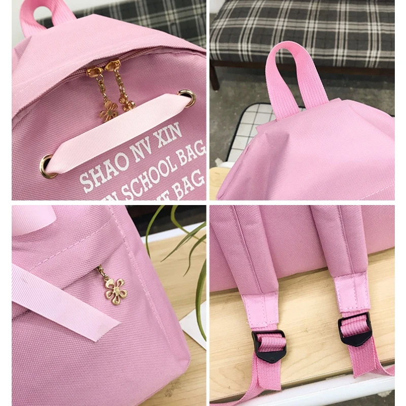 Модные холщовые женские рюкзаки с бантом Mochilas для путешествий сумки ноутбуков
