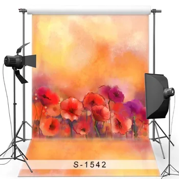 

Drawing Flower Vinyl Photography Background For Children New Fabric Flannel Backdrop For Newborn photo studio S1542