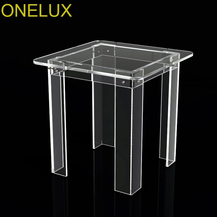 V-Legs Acrylic Occasional Side Tea Table,Lucite Small Sofa Tables, -Flat Packed