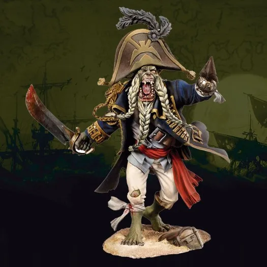 

75mm scale monster pirates Resin Model Kit Model figure Free Shipping