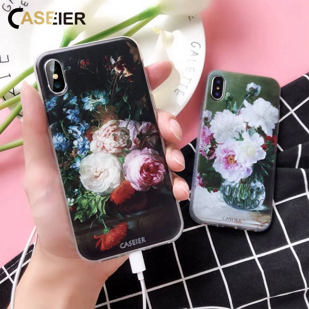 

CASEIER Watercolor Painting Phone Case For Samsung Galaxy A3 A5 A7 J3 J5 J7 2016 2017 Soft TPU Case For Galaxy S9 S8 Plus Funda