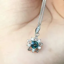 Натуральный голубой сапфир драгоценный кулон S925 Серебряный натуральный драгоценный камень кулон Цепочки и ожерелья модные изысканные маленькие женские сумки для девочек вечерние ювелирные изделия