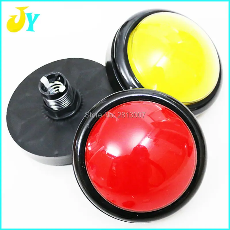 

5V 12V LED Lights Convex 100mm Buttons Large illuminated Keys Amusement parts Button Switches With Microswitch