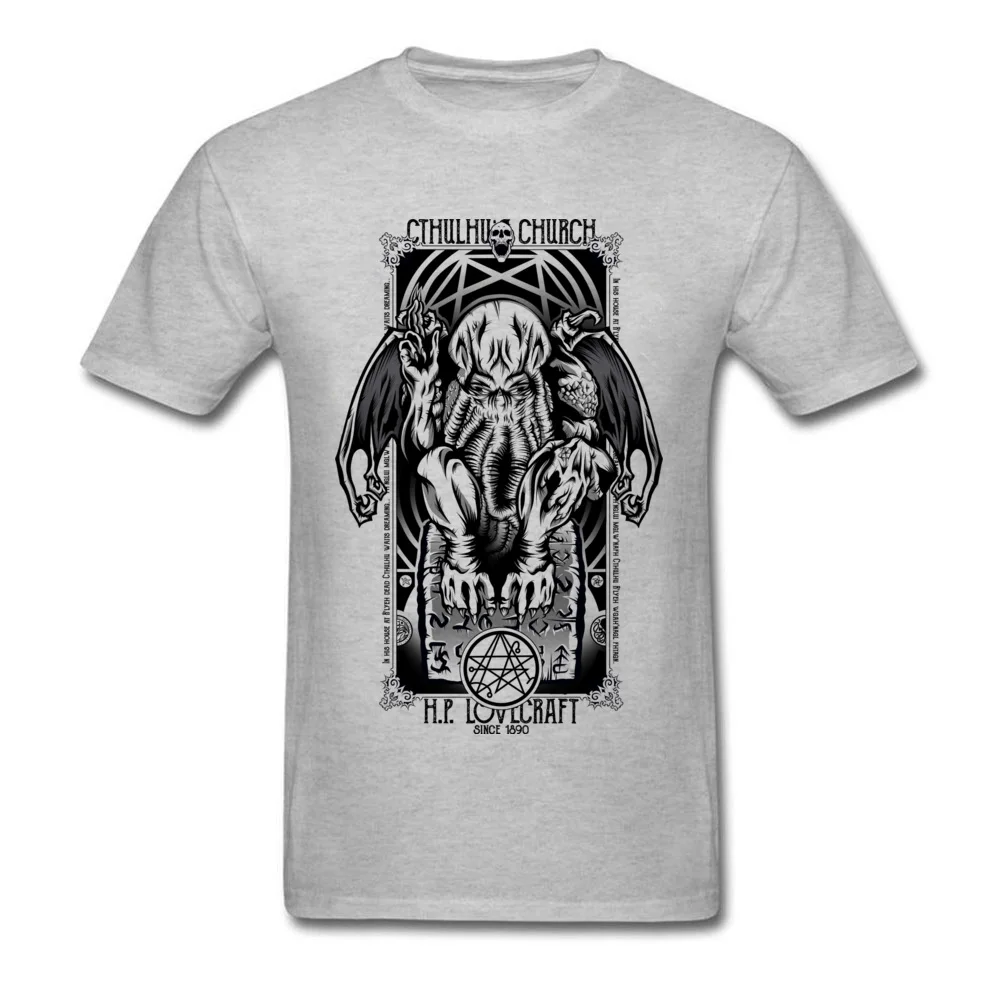 Футболка Old Cthulhus с изображением церкви Осенние топы рубашки купоны мягкая