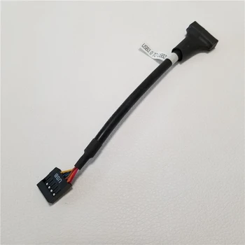 

100pcs/lot USB 2.0 to 3.0 9Pin Female to 20Pin Male Adapter Data Extension Power Cable Black 10cm for PC Motherboard