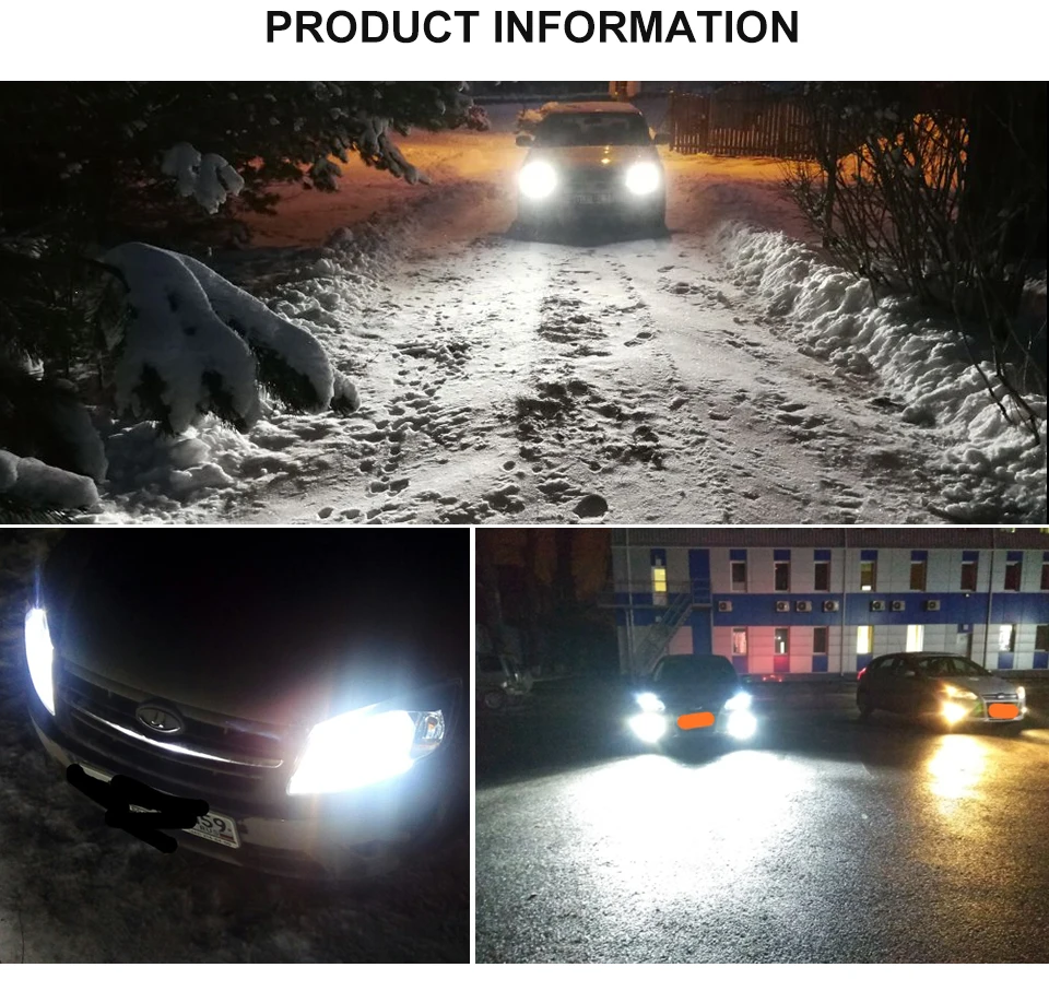 12V H7 Led Canbus H4 Car Headlight Bulb H1 H13 H11 8000LM Auto 9005 HB3 9006 HB4 9007 9004 6500k Led Automobiles Light Bulbs 24V (9)