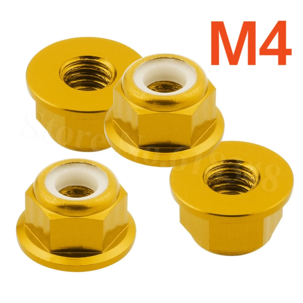 4 шт./лот HSP 102049 алюминиевая нейлоновая гайка M4 02190 1/10 Запчасти для автомобиля R/C |