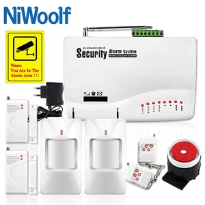 GSM10A Беспроводная/Проводная GSM сигнализация телефон SIM GSM домашняя охранная сигнализация, включает детектор открытия двери, детектор движения - изображение