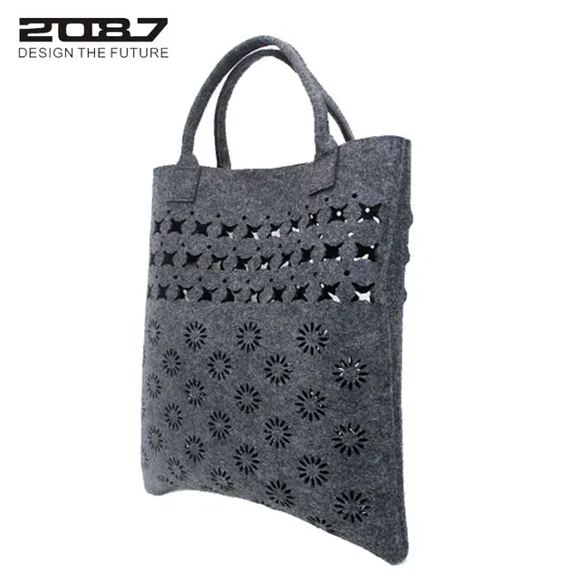 2087 Brand Fashion Felt Bag Women Shoulder Bags Large Hollow 2087 Brand Fashion Felt Bag Women Shoulder Bags Large Hollow Out Flower Ping Handbag Beach