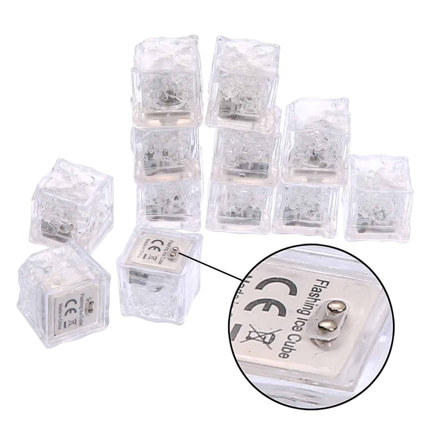 Aliexpress Buy 12pcs Ice Cube Lights Waterproof LED Flash Aliexpress Buy 12pcs Ice Cube Lights Waterproof LED Flash Light Drink Cup Decorative Water Sensor Inductively Multicolor ice cubes Button Cell from