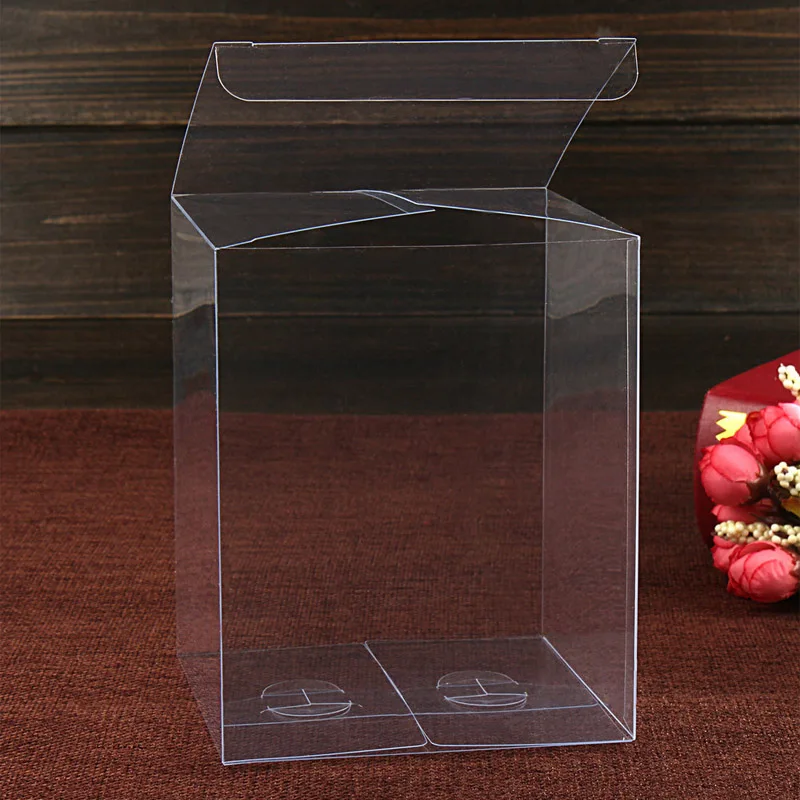 1111Hcm Clear Square Wedding Favor Transparent Waterproof Gift Box PVC Party Candy Bags Chocolate Toys Packaging Boxes  (2)