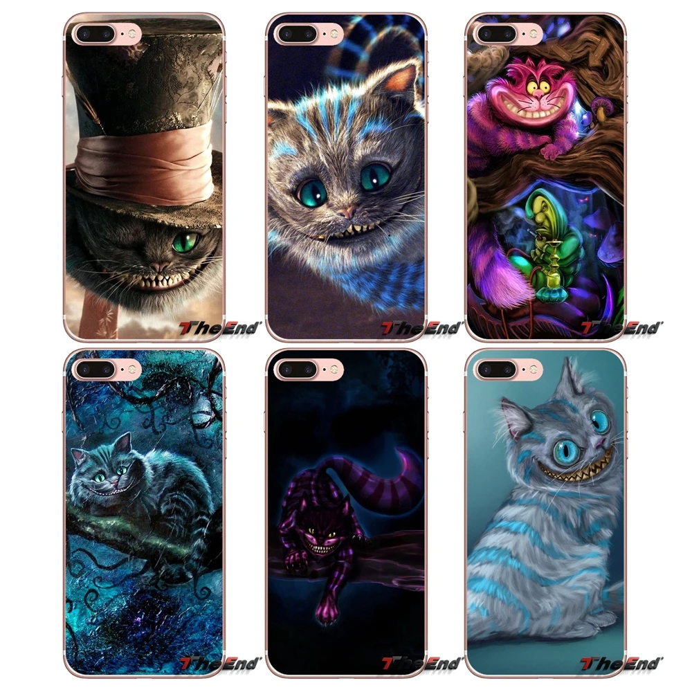 

Alice in Wonderland Space Cheshire Cat Case For Samsung Galaxy S9 Plus Note 8 One Plus oneplus 5T Meizu M5s LG V30 HTC U11 Capa