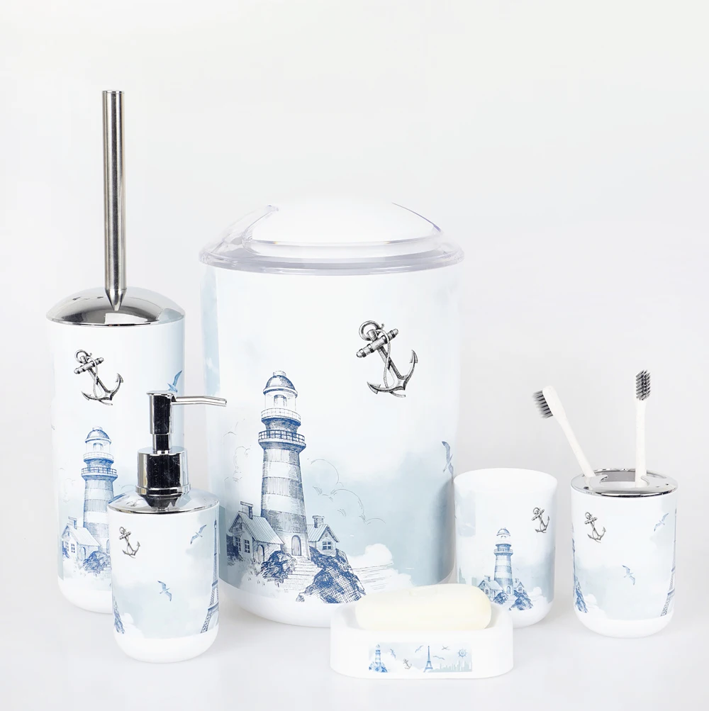 6 pçs conjunto barhorom torre design lixo