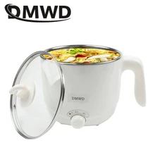 DMWD, 110 В, 220 В, многофункциональная электрическая сковорода, нержавеющая сталь, горячий горшок, лапша, рисоварка, на пару, яйцо, суп, горшок, мини-нагревательная сковорода