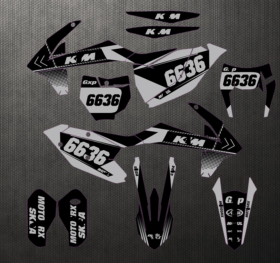 

Graphics Background Full Stickers Kit Set Decal For KTM SX SXF XC XCF XC-F 2016 2017 2018 EXC EXCF XCW 2017-2018
