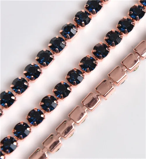 New-10-Yard-Lot-Rhinestone-Trimming-Stone-And-Crystal-Chain-Rose-Gold-Metal-Base-Wedding-Decoration.jpg_640x640 - 