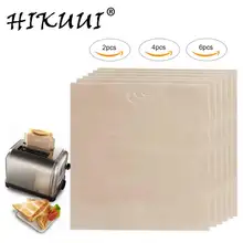 16*18 cm 6 pcs Saco Saco Sacos de Sanduíche de Pão Antiaderente Reutilizável Torradeira Brinde de Fibra De Vidro Revestido De Aquecimento Por Microondas ferramentas