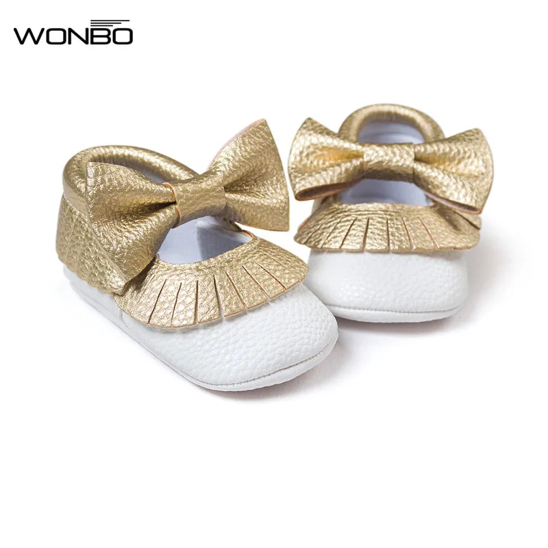 

The New Tassel Bowknot Female Baby Shoes For 0-2 Years Old Handmade High Quality For Baby Girls First Walkers Fashion Shoes